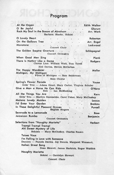 picture of 1955 Spring Program