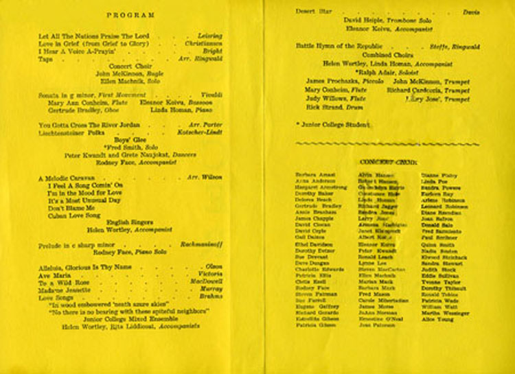 picture of 1958 Spring Program