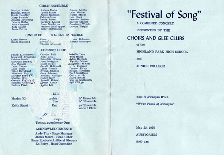 picture of 1959 Spring Program