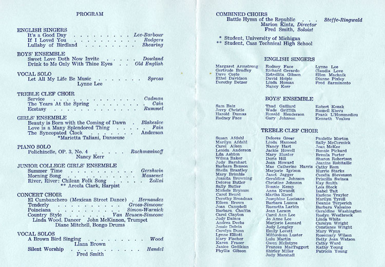 picture of 1959 Spring Program