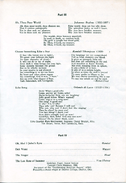 picture of 1967 Spring Program