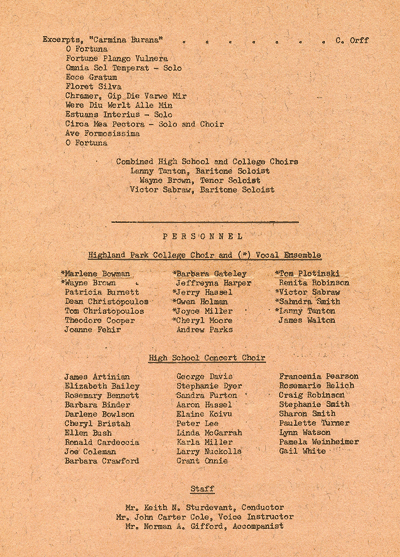 picture of 1968 Spring Program