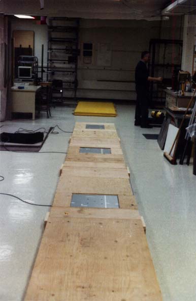 THE LABORATORY SET-UP OF RUNWAY AND FORCE PATES